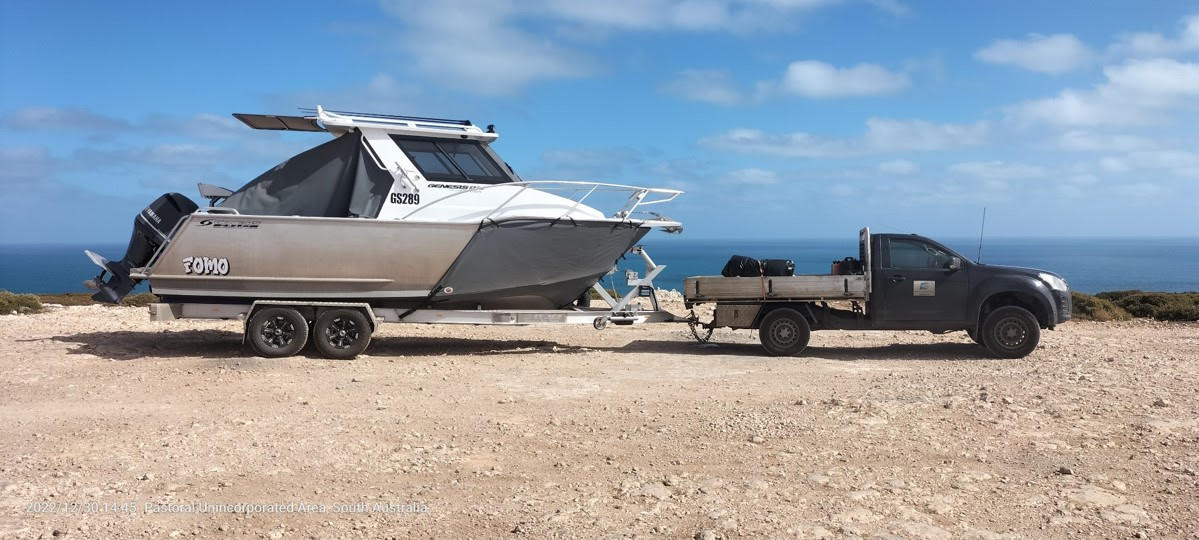 Boat pickup with a view